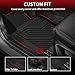 LASFIT Floor Mats & Backrest Mats & Trunk Mat for Mazda CX5 2017-2025 All Weather TPE Custom Fit Floor Liners Car Mats Accessories, Include 1st & 2nd Row & Seatback & Cargo Mats, Black