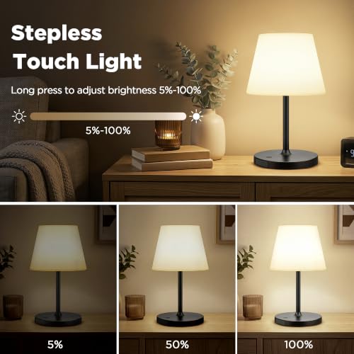 Image of 2 Pack Shower Lamp Waterproof, 6000mAh & 3 Color Temps and Stepless Dimming
