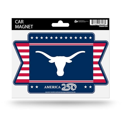 Rico Industries NCAA Texas Longhorns America 250 Badge Magnet - for Car, Fridge