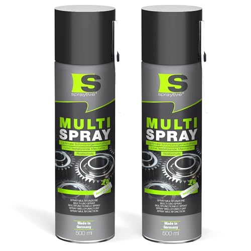 Spraytive Multi Spray 2 x 500ml 5-in-1 Kriechöl & Multifunktionsöl Rostlöser Schmiermittel Kontaktspray Reiniger & Korrosionsschutz Allzwecköl Made in Germany