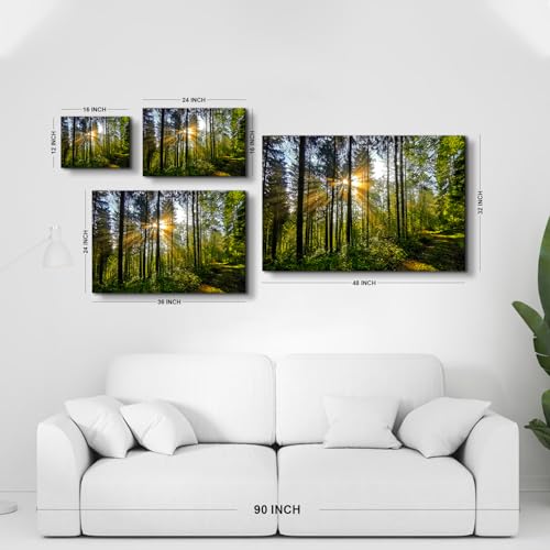 Arebolo Sunrise Forest Wall Art For Living Room thumb #4