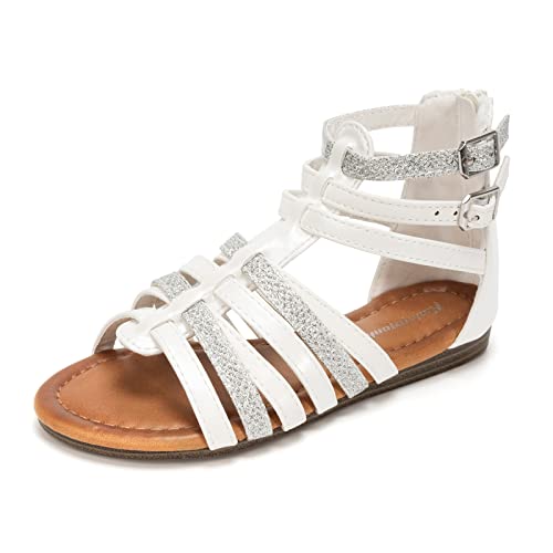 Image of FUNKYMONKEY Girls Gladiator Strap Sandals Flat Thong Cross Strappy Sandals