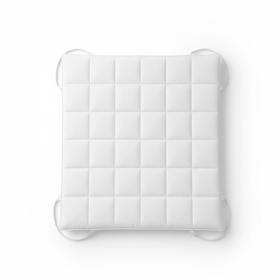 The White Stone Topper Matrimoniale con Imbottitura in Ovatta da 1000 gr/m² | Coprimaterasso Extra Comfort con Camera d’Aria Traspirante Incorporata | Topper 160x190 Effetto Nuvola