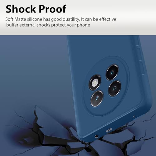 Image of LIRAMARK Silicone Soft Back Cover Case for Realme 13 Plus 5G / Realme P1 Speed 5G (Blue)