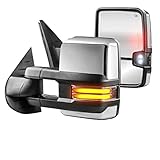 MOSTPLUS Power Heated Chrome Towing Mirrors Compatible for Chevy Silverado Suburban Tahoe GMC Serria...