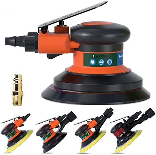 ATAAY Buffer Pneumatischer Handschleifer mit Luftschleifer, 125 mm / 150 mm Vakuum-Exzenter-Polier-/Schleifmaschine, pneumatische Werkzeuge für Boot, Auto-Polieren und Wachsen, effizien – Bild 3