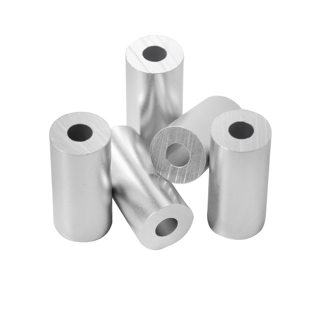 Aluminum Spacer 5/8 OD x 1/4 ID x Choose Your Length, Round Spacer Unthreaded Standoff Bushing Plain Finish, Fits screws bolts 1/4 or M6 by Metal Spacers Online (1-5/16 Length, 2 Pack)