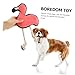 BESTonZON Cute Flamingo Squeaky Dog Toy Interactive Pet Toy for Dogs Helps Relieve Teething and Boredom for Indoor and