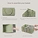 HBlife Large Baby Diaper Caddy Organizer Green, Paper Rope Storage Baskets Nursery Bin with Removable Divider, Portable Car Organizer for Diapers, Baby Shower Gifts, Newborn Essentials Must Haves