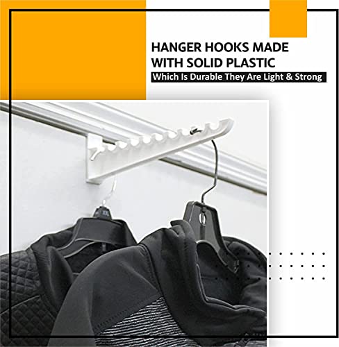 LORD CIG Over Door Hanger Hooks Space Saver Overdoor Bathroom Bedroom Plastic Ironing Holder Clothes Coat Towel Stand Tool Laundry Storage Kids Adults Door Size 30MM (Pack of 2 Hold 20 Hangers) - Image 3