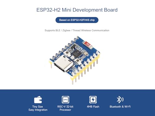 ESP32-H2-Zero Mini Development Board, Adopts ESP32-H2FH4S Module, Integrating IEEE 802.15.4 (Zigbee 3.0 and Thread) and BLE 5, 4MB Flash, Supports ESP-IDF, Arduino IDE (with PINHeader) - Image 2