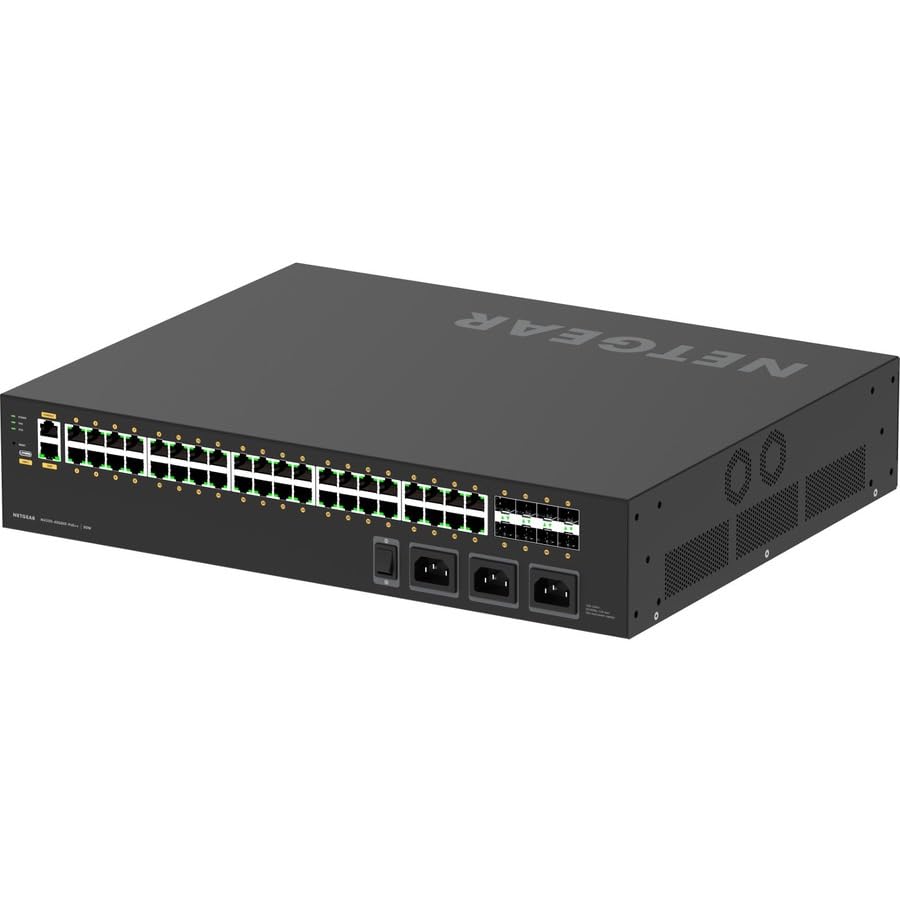 Image of NETGEAR AV Line M4250-40G8XF-PoE++ 48 Port Switch GSM4248UX-100NAS | L3 Managed | 40x1G PoE++ 2880W and 8x10G SFP+ | Rack-Mountable | Cloud Care's 3 Year Warranty SupportPlus Included