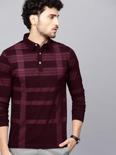 Image of Noble Monk Men's Polo Neck Full Sleeves T-Shirt | Causal Tshirt for Men