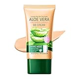 Getönte Tagescreme BB Cream mit Aloe Vera, Wasserfest & Volle Abdeckung Cushion Foundation, Langlebig & Atmungsaktives Concealer, Leichtgewicht Tinted Moisturiser für Gleichmäßige Hautton