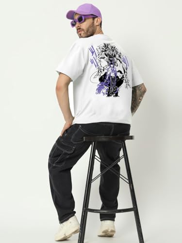 Image of ComicSense.xyz Unisex Anime Oversized Heavy Gauge T Shirts for Men and Women, 240 GSM The Bond Printed Anime T Shirt