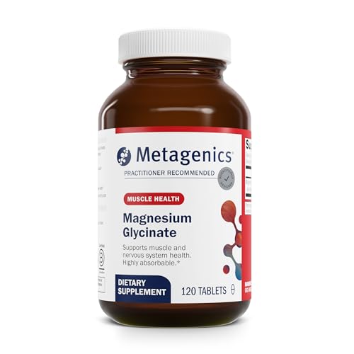 Metagenics Magnesium Glycinate - Highly Absorbable - Support for Sleep, Stress Relief, Muscle, Bone, Heart & Nerve Health - Gluten-Free - Non-GMO - Vegetarian - 120 Tablets