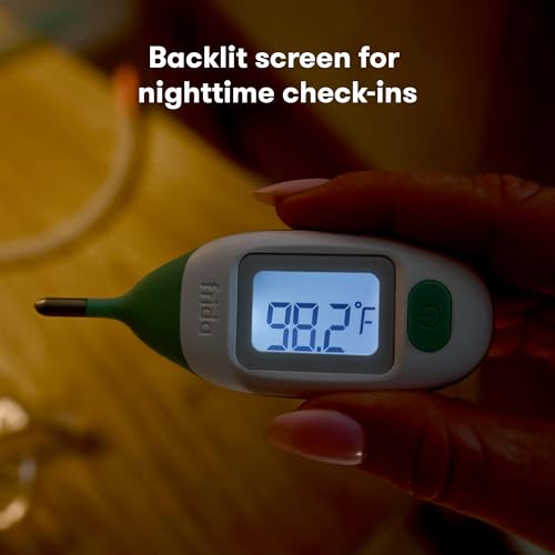 Frida Baby Rectal Thermometer for Babies, Digital Fever Thermometer for Babies, Newborns & Infants, Quick & Accurate Temperature Check, Water Resistant, Clear Case, Memory Holds Last 10 Readings - Thumbnail 5