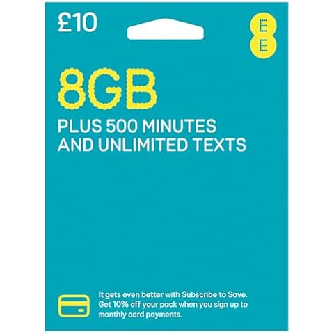EE PAYG £10 Bundle with 8GB Data Cover