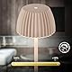 BRILONER - Riffle LED Stehlampe kabellos IP44 mit Touch, dimmbar, Memoryfunktion, Akku tauschbar, Akku Stehleuchte, Leselampe, Wohnzimmerlampe, German Design Award Winner 2025, 19x124 cm, Beige