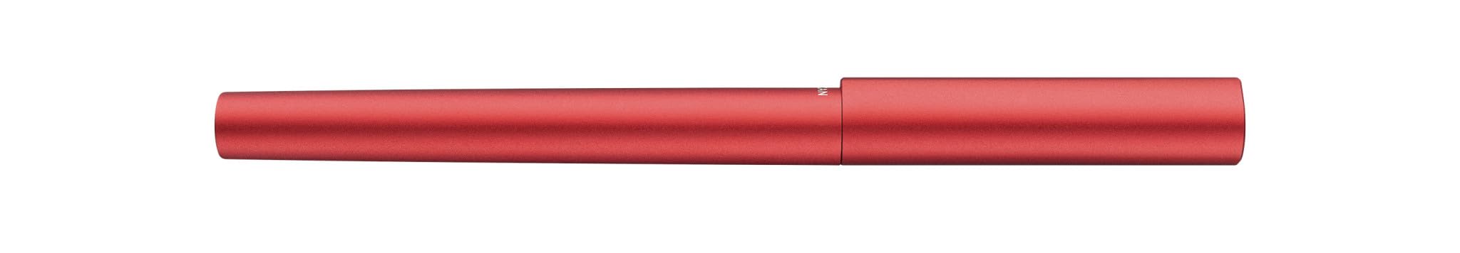 Pelikan Penna Stilografica INEO per Scuola e Ufficio, Design Minimalista, in Alluminio, Ricaricabile, in Astuccio Regalo di Metallo Sagomato, Sostenibile, Fusto Red Matt