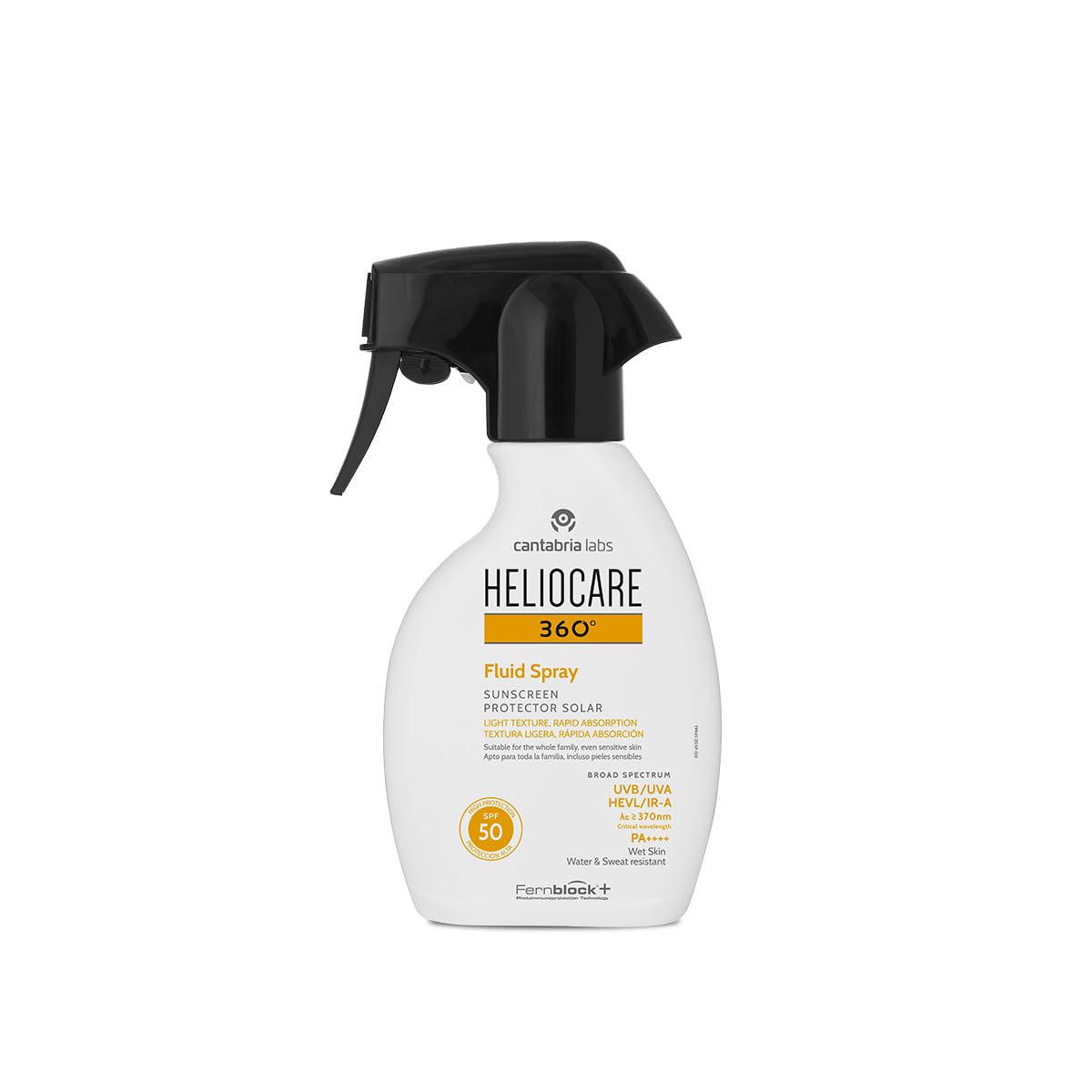 Heliocare 360º Fluid Spray SPF 50+, 250 ML.- Alta fotoprotección para toda la familia. 250 ML