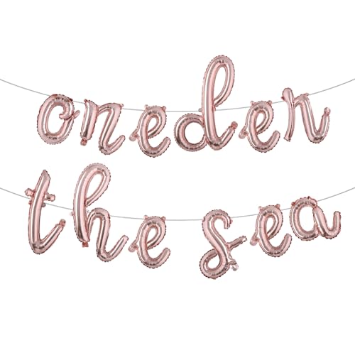 Image of Oneder The Sea First Birthday Decoration Oneder The Sea Party Favors Under The Sea Mermaid Party Backdrop Party Supplies Favors Balloon 1st Birthday Girl Decorations (L ONEDER THE SEA Rose Gold)