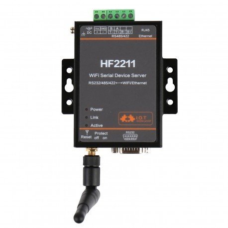 Serveur WiFi HF 2211 résout isolement RS485 conversion Wi-Fi Ethernet