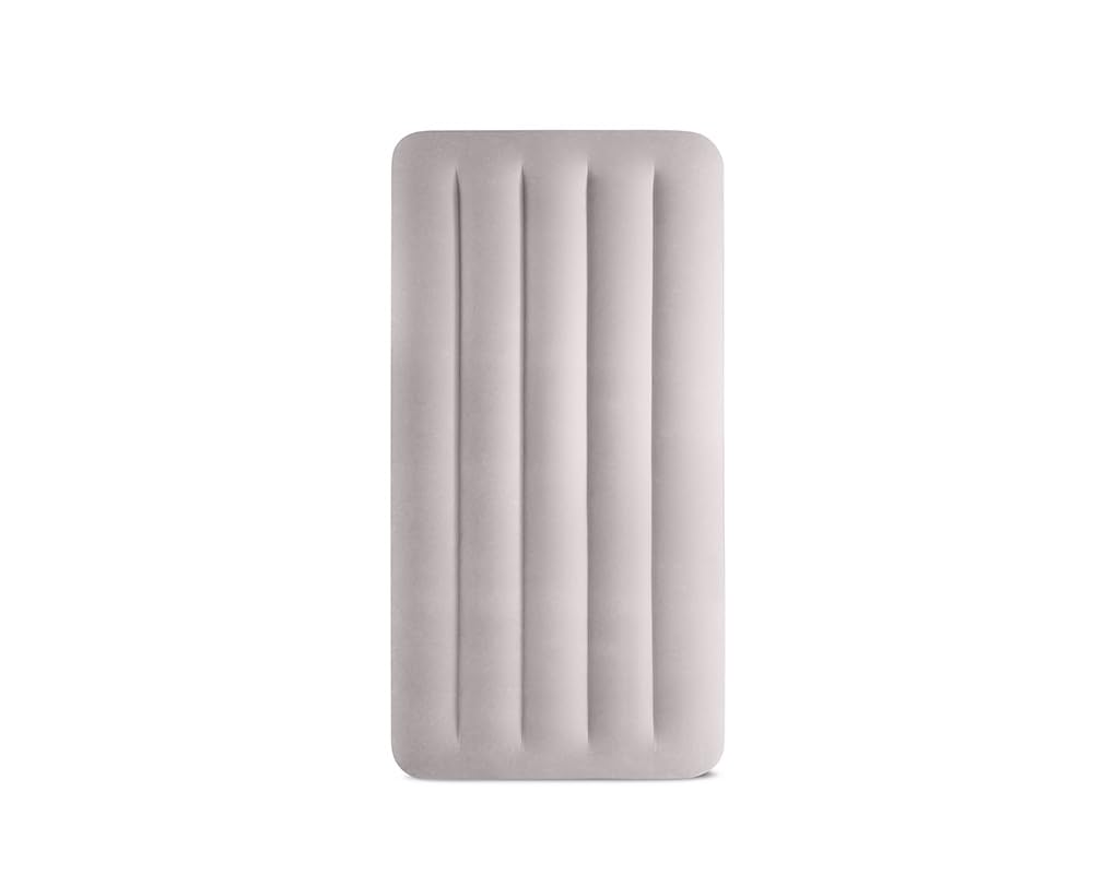 Intex Dura-Beam Prestige Mid-Rise Łóżko Nadmuchiwane, Szary, 99 cm x 1,91 m x 30 cm
