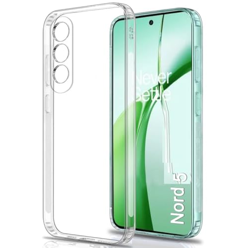 Image of COVERBLACK Flexible Rubber Case Back Cover Compatible for 1+ Nord 5 / Oneplus Nord5 - Transparent