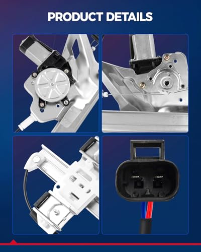 Image of KAX 741-761 Power Window Regulator with Motor Compatible with LeSabre Front Right Passenger Side Window Lifter