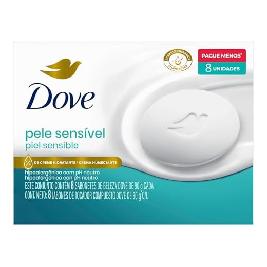 Sabonete em Barra Dove Pele Sensível 90 g 8 unidades