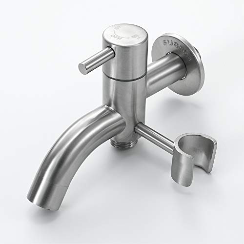 Kit de bidé para inodoro en acero inoxidable con manguera de 1,5m 7