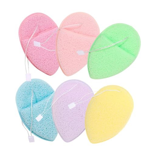 6Pcs Water Drop Shape Face Sponges for Gentle Cleansing and Exfoliating Face Wash Pads for All Skin Types