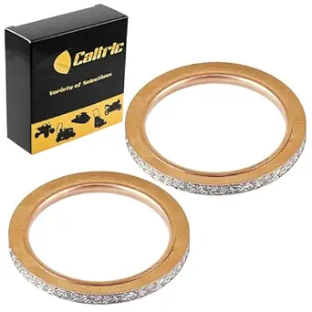 Caltric 2 Muffler Pipe Head Gasket for Yamaha Road Star 1700 XV1700 (2004-2007)