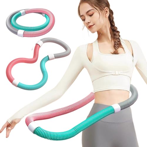 YAYAMIYA 【2025夏新登場】フラフープ ダイエット ベリー フィットネス PVC ソフトスプリングフラフープ 折りたたみ式 ポータブル 重い 静音設計 フラサークル ストライン訓練 有酸素運動 脂肪燃焼 ウエスト 背中 脚 胸 エクササイズ 筋ト