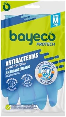Bayeco - Guantes reutilizables Protect Antibacterias - Extra-prot...