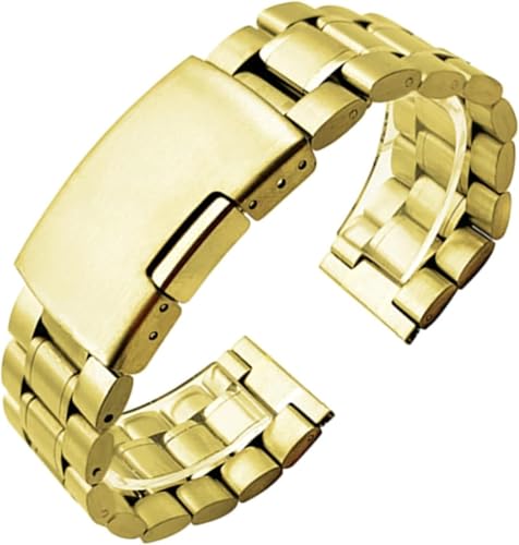 Bracelet de montre en métal pour sublimer votre montre en acier doré réglable