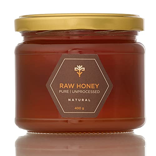 Earthbreath Miel brut de fleur de pommier - Brut, pur, non pasteurisé et non filtré - Édulcorant naturel (courant, 400 g) Cover