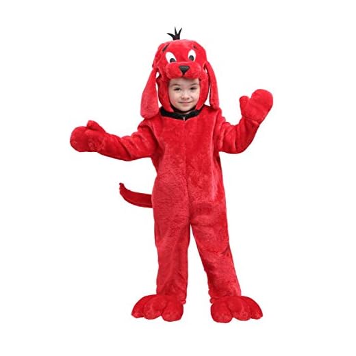 Clifford The Big Red Dog Costume for Toddlers 4T