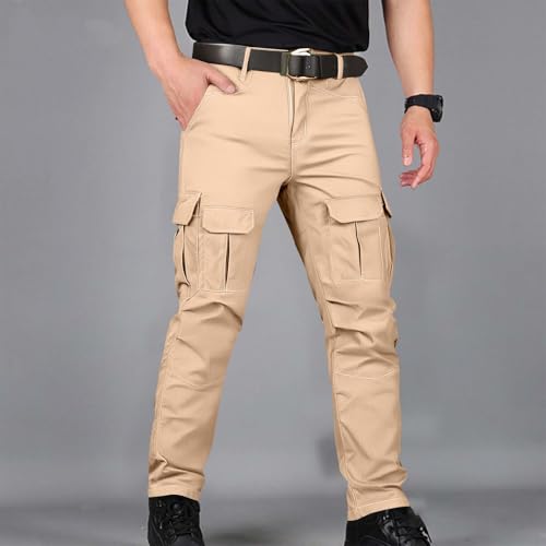 Casual Cargo Pants for Men, Multi Pocket Straight Leg Trousers Ripstop Work Pant for Outdoor Hiking Traveling2