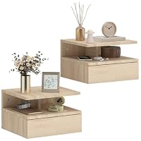 HOMCOM Set 2 Comodini Nordici In Legno E Truciolato – Con Cassetto, Gambe In Pino, 40x40x50 Cm, Finitura Rovere, Moderni