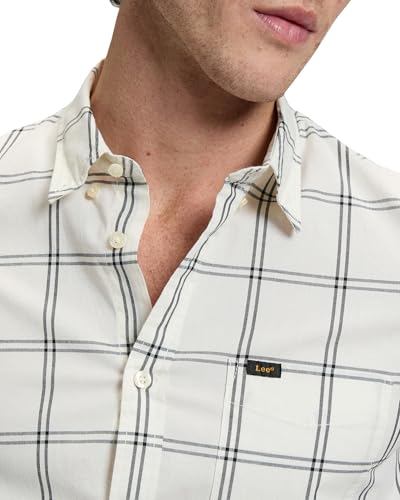 Lee SS Button Down T-Shirt Homme mode décontractée chic été