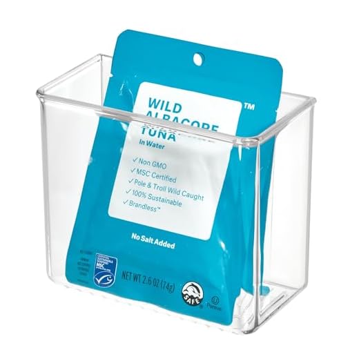 iDesign Adhesive Organizer Bin - Damage-Free Hanging for Kitchen, Bathroom, or Office - Clear