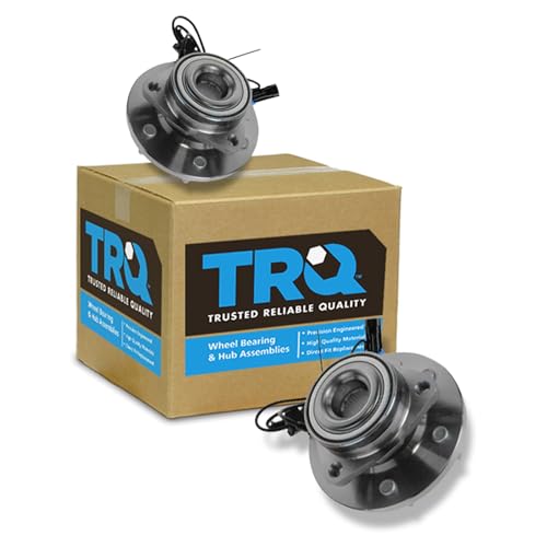 Image of TRQ Front Driver and Passenger Side Wheel Bearing and Hub Assembly Set 2 Piece Compatible with 2006-2010 Hummer H3 2009-2010 H3T