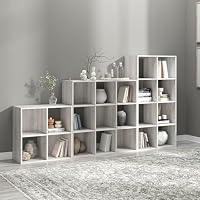 Signature Design by Ashley 6 Cube Storage Organizer Bookshelf, Whitewash — image 5