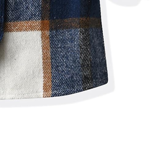 Kids Toddler Flannel Plaid Jackets Button down Collar Fleece Coats Boys Girls Fall Winter Warm Outwear with Pockets2