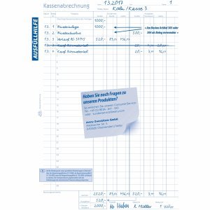 Avery Zweckform 427 Kassa Bücher Cash A4 2 x 50 Blatt