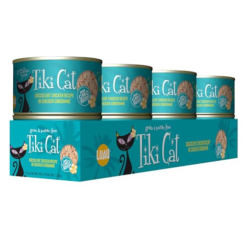Image of Tiki Cat Luau Wet Cat Food, Succulent Chicken, 6 oz. Cans (8 Count)