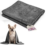 FuzzyFlavor Extra Thick and Tear-Resistant Microfibre Dog Towels for Drying Dogs & Cats | 100×42 cm Quick Drying Towel for Dog Bath, Shower, Washing & Cleaning | Dog Accessories for Dog and Other Pets