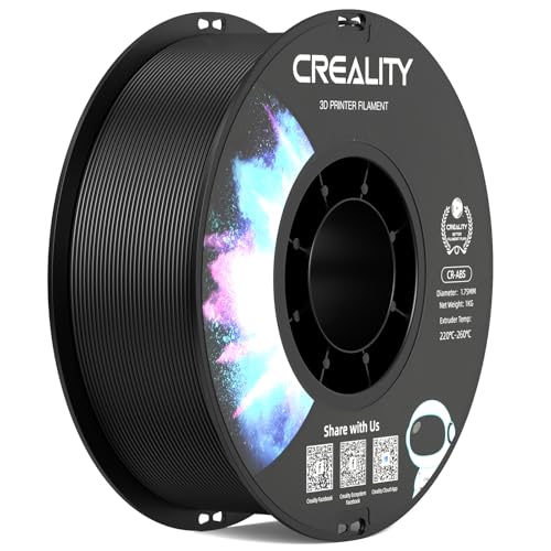 Image of Creality ABS Filament 1.75mm Black 1KG, 3D Printer Filament, Excellent Resistance, Odorless Non-Toxic, Stability, Tough, 1kg(2.2lbs) Printing Filament for 3D Printer